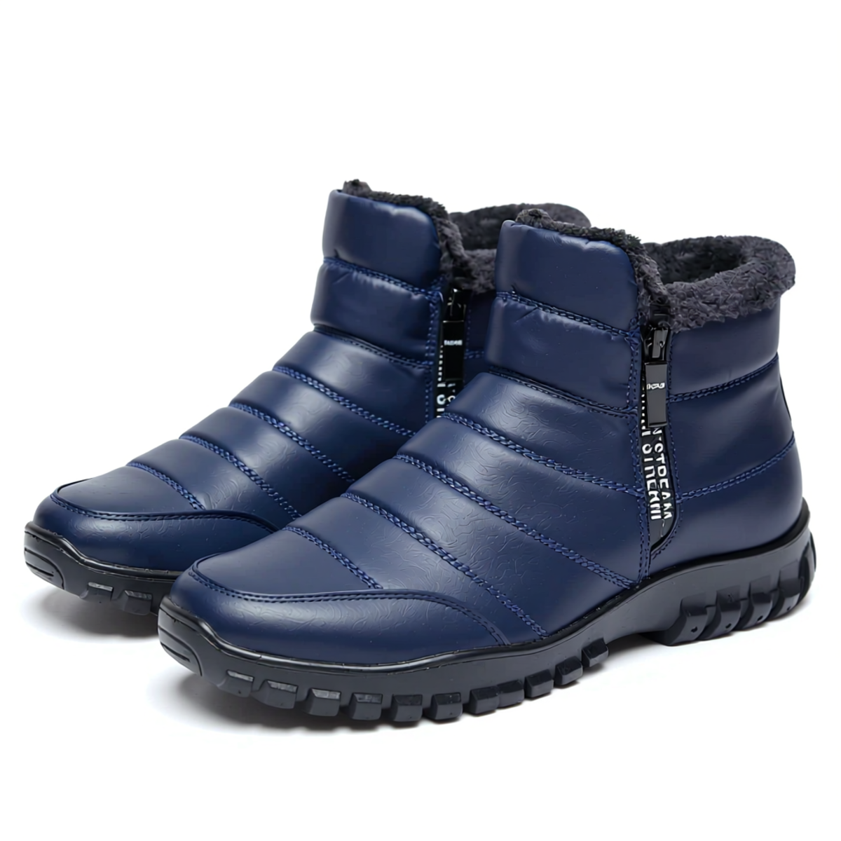 Casual Sneakers for Men - Warm, Non-Slip Winter Footwear with Soft Sole – Blue