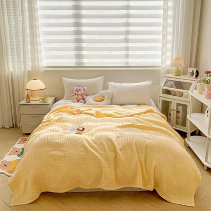 Waffle Blanket in 100% Organic Cotton – Elegant and Breathable Design