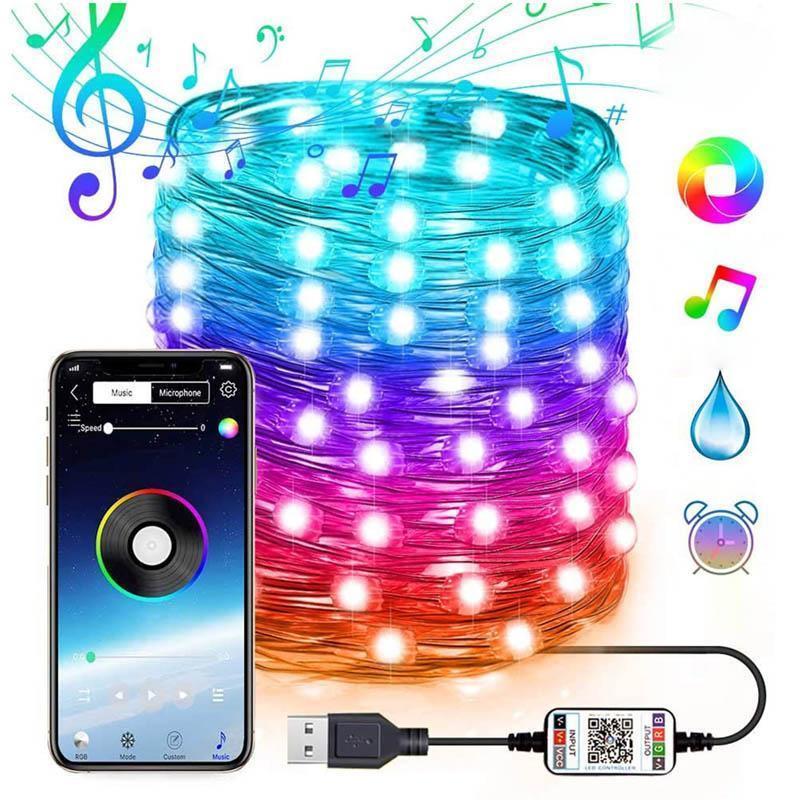 Smart Christmas LED String Lights with App Control