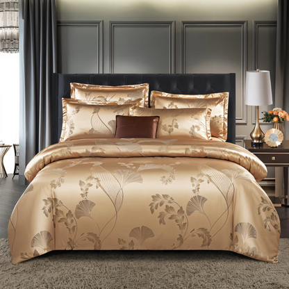 Luxury Satin Duvet Cover – Elegant Comfort and Style for Your Bedroom – Gold