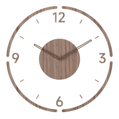 Modern Wooden Wall Clock with Acrylic Design – Silent Timepiece for Living Room
