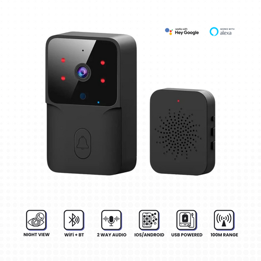 Smart Wireless Doorbell Camera for Ultimate Home Security – Black