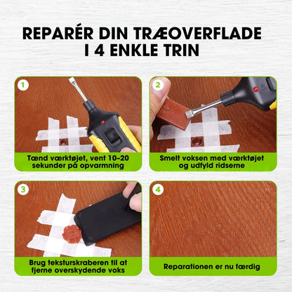 Wood Restoration Wax with Enhanced Melting Tool