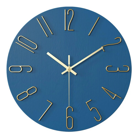 Modern Silent Wall Clock for Living Room – Elegant Timepiece – Blue