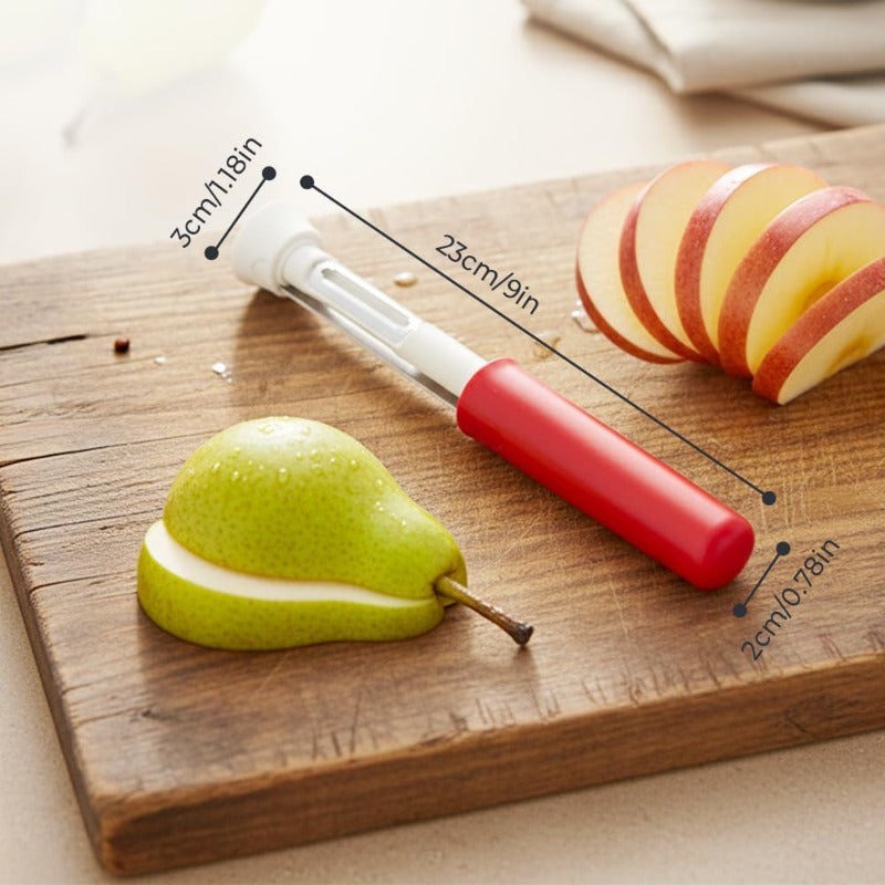 Dual-Function Fruit Peeler and Corer Gadget