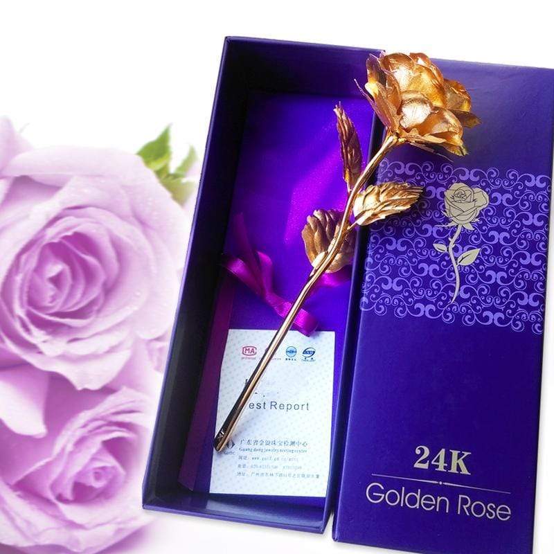 24K Gold-Plated Rose Arrangement