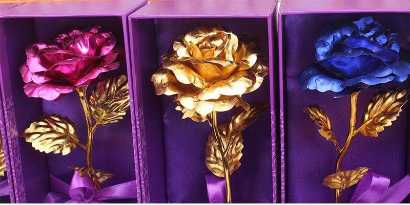 24K Gold-Plated Rose Arrangement