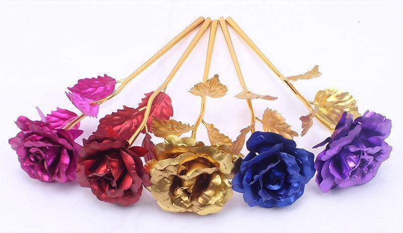 24K Gold-Plated Rose Arrangement