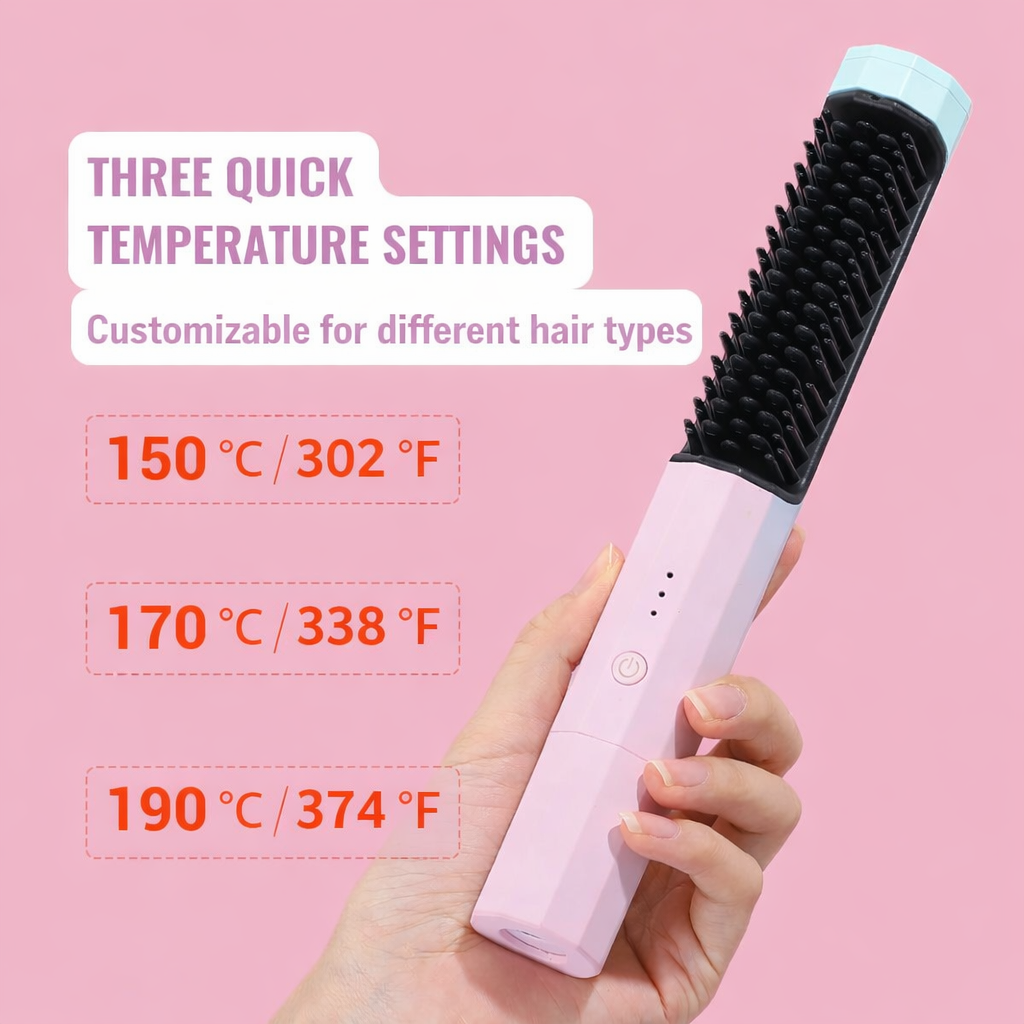 3-in-1 Frizz Remover - Professional Smoothing Brush