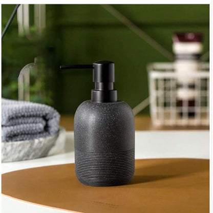 Elegant Stone-Patterned Soap Dispenser – Black Sand