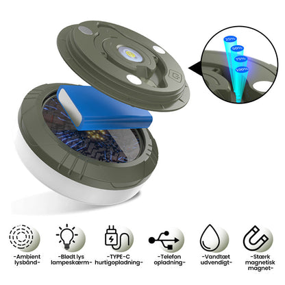 Smart Outdoor Waterproof String Lights with Power Bank