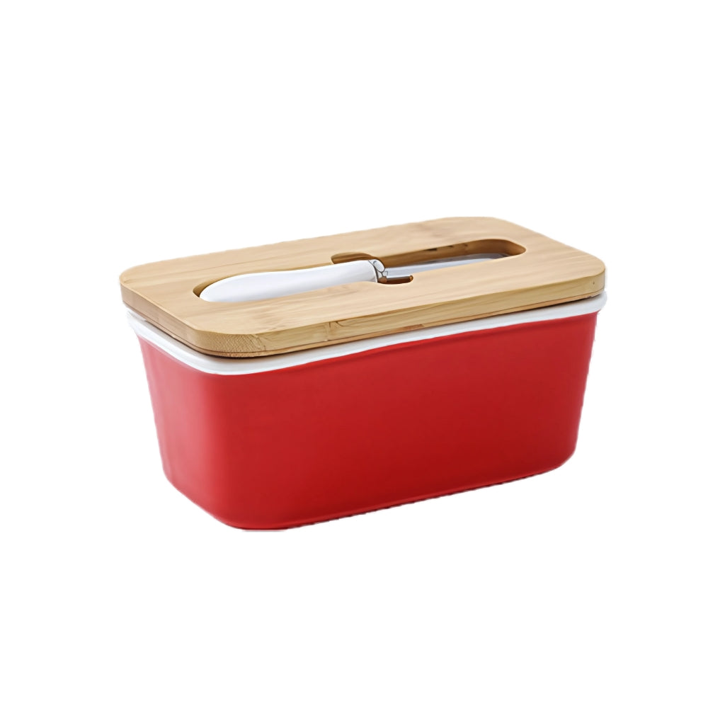 Effortless Butter Slicing Storage Solution – Red