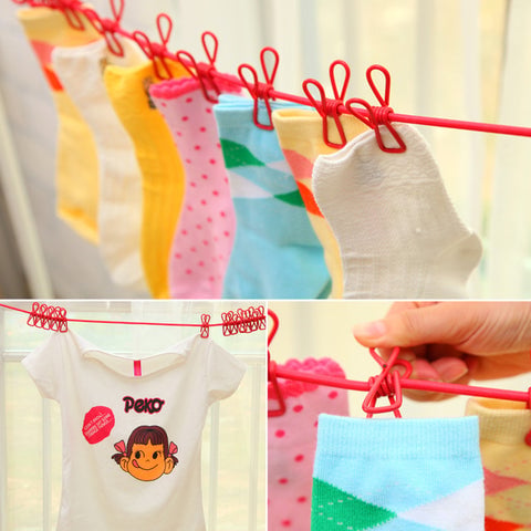 Compact Outdoor Drying Line with Clips for Every Adventure
