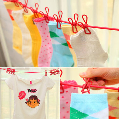 Compact Outdoor Drying Line with Clips for Every Adventure