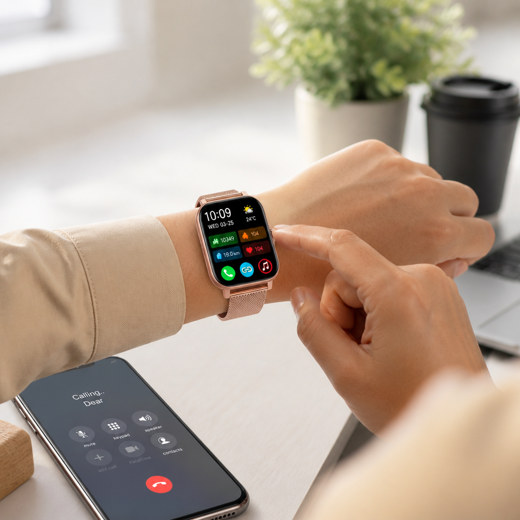 1.83" Smart Touchscreen Watch with Health Monitoring & Call Features