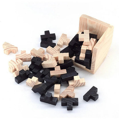 54-Piece Wooden Puzzle for Mind-Bending Fun