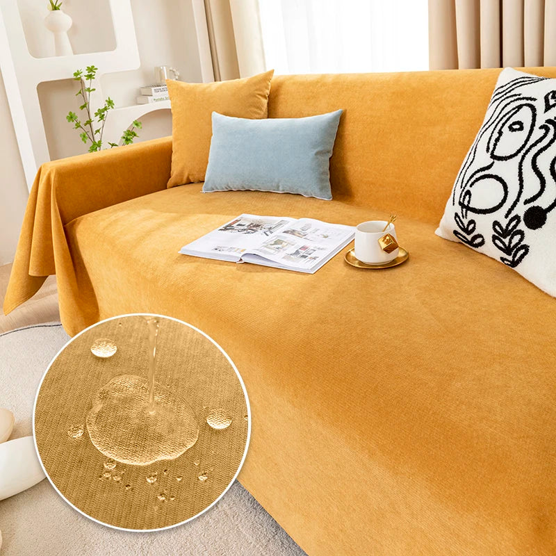 Waterproof Sofa Blanket | Versatile Cover & Scratch Protection – Yellow