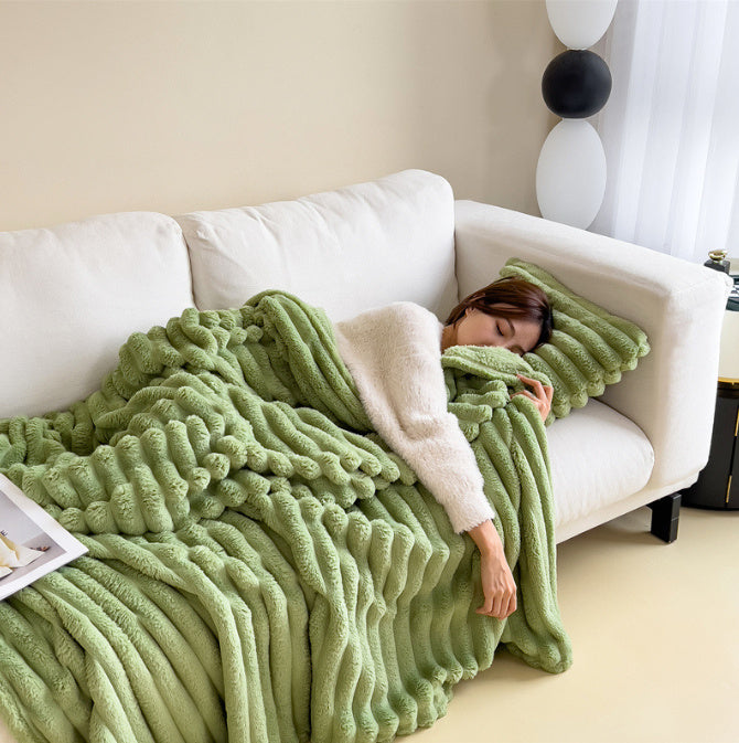 Cozy Blanket for Cold Winter Evenings - Warmth and Comfort – Light Green