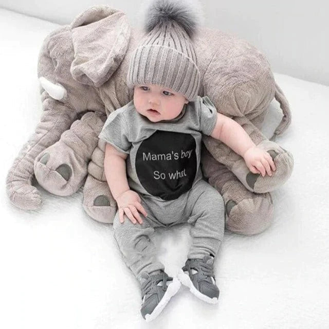 SnuggleSafe Elephant Plush Pillow