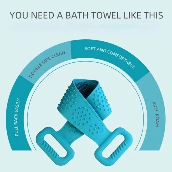Premium Silicone Body Scrubber for Refreshing Showers – Green
