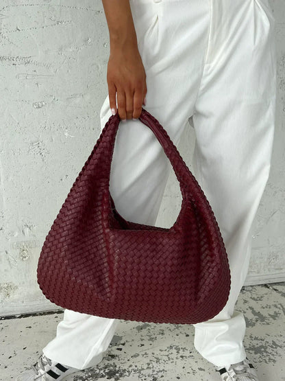 Vegan Leather Bag – Wine red