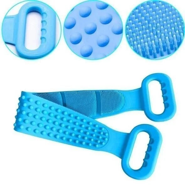 Premium Silicone Body Scrubber for Refreshing Showers – Blue