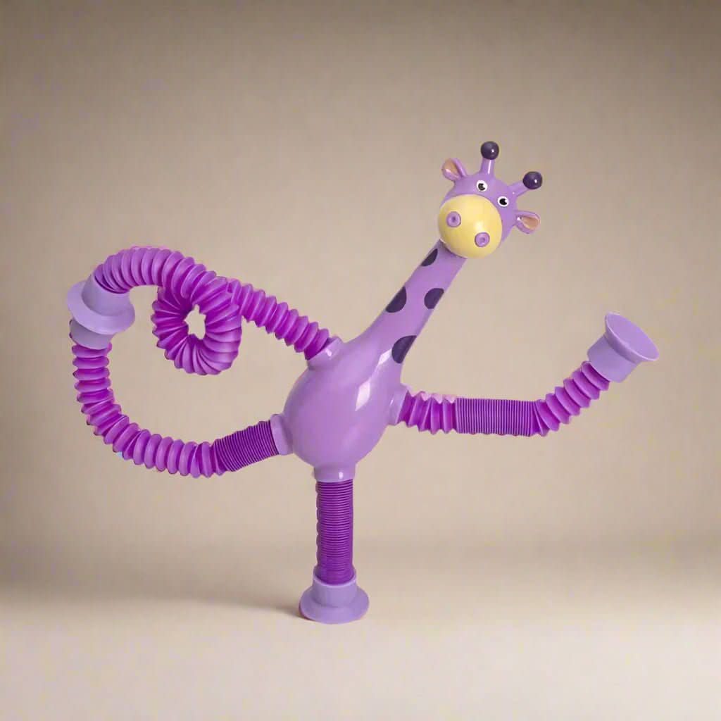 Expandable Suction Cup Toy for Creative Kids – FlexiGiraffe Design – Lilac