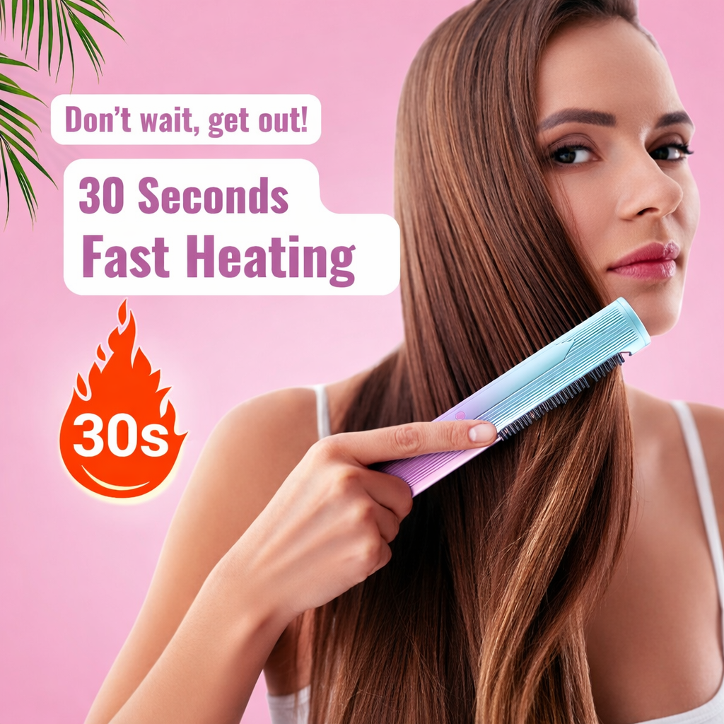 3-in-1 Frizz Remover - Professional Smoothing Brush