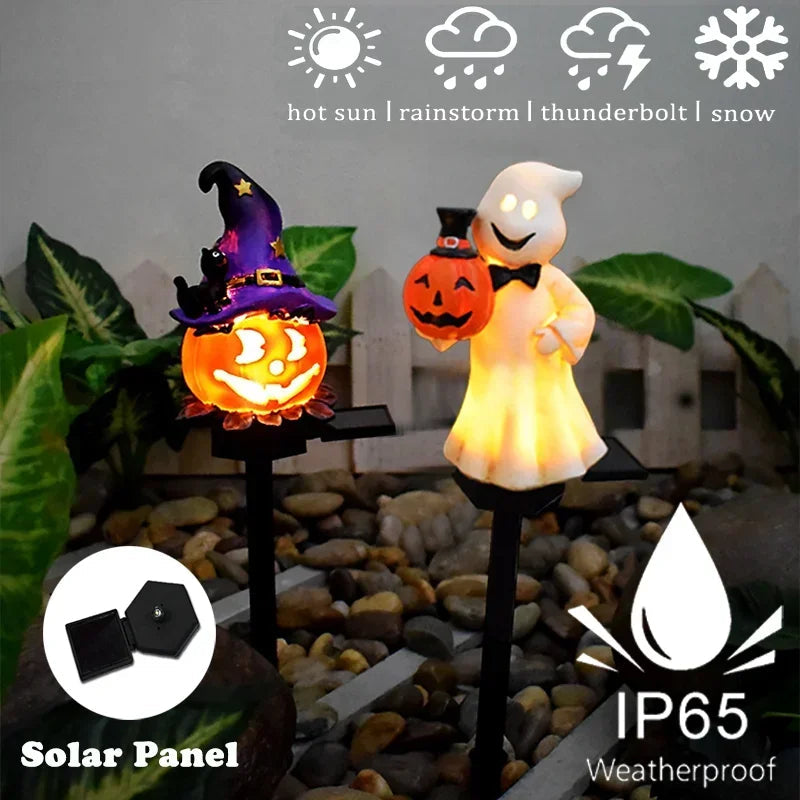 Enchanting Solar-Powered Outdoor Pumpkin Lantern