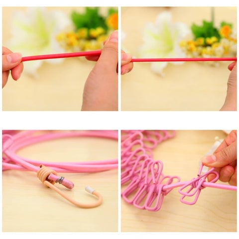 Compact Outdoor Drying Line with Clips for Every Adventure