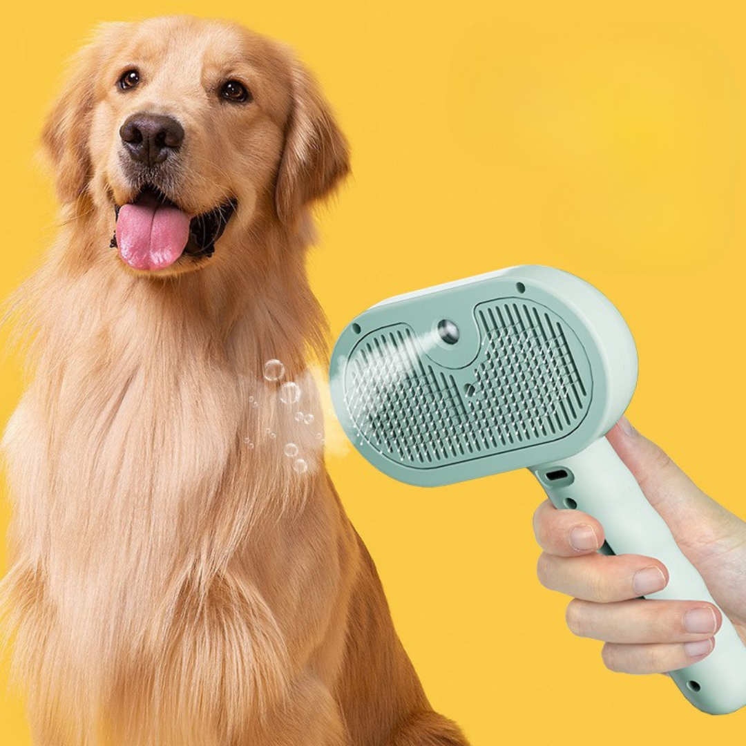 Steam Grooming Brush for Cats and Dogs - Gentle Pet Care Tool
