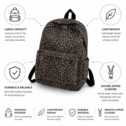 Spacious and Lightweight Travel Backpack – Coffee