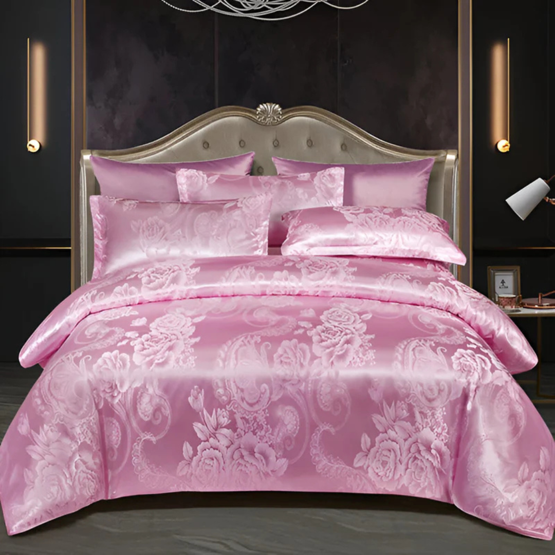 Luxury Satin Duvet Cover – Elegant Comfort and Style for Your Bedroom – Pink