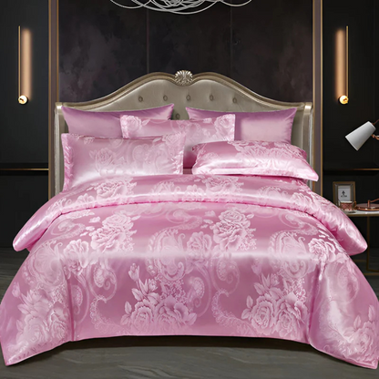 Luxury Satin Duvet Cover – Elegant Comfort and Style for Your Bedroom – Pink