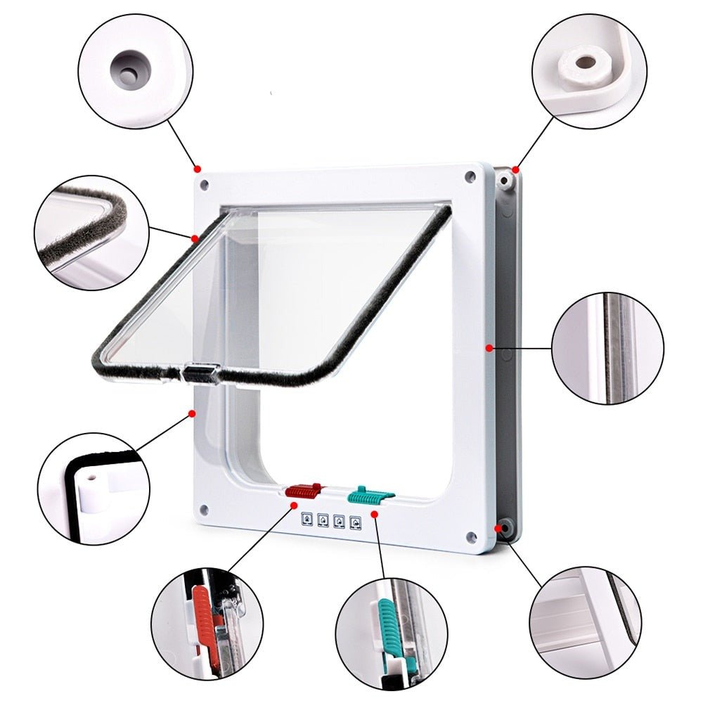 Smart Access Pet Door with 4-Way Lock System