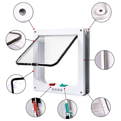 Smart Access Pet Door with 4-Way Lock System