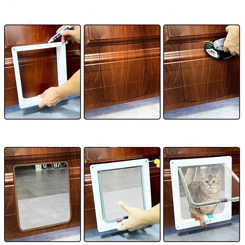 Smart Access Pet Door with 4-Way Lock System