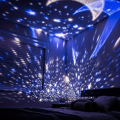 Night Lamp Projector with Music and Colorful Star Light Display