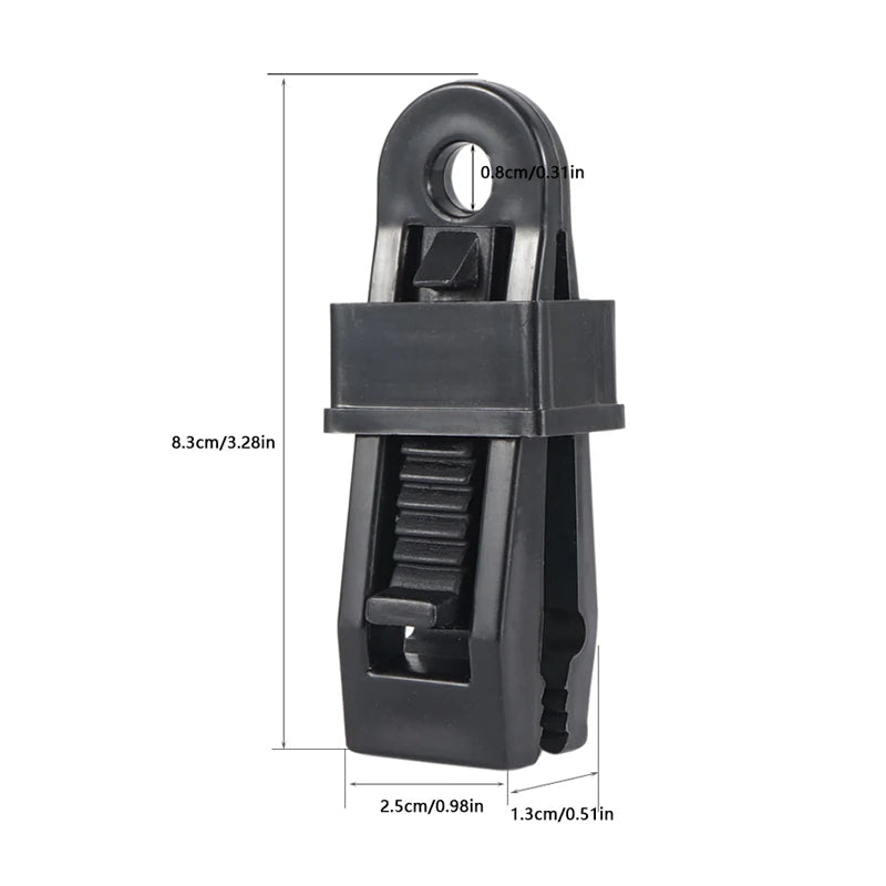 Heavy-Duty Adjustable Tarp Clips for Secure Outdoor Use