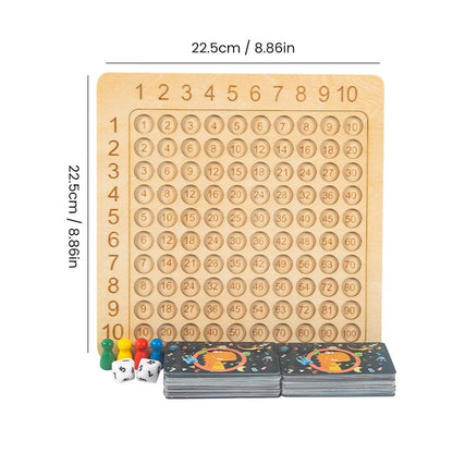 Math Mastery Game - Wooden Multiplication Board for Kids