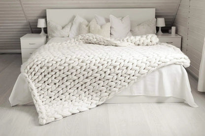 Cozy Thick Knit Throw Blanket