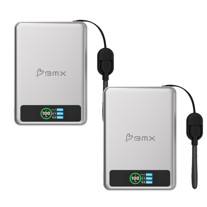 Dual Magnetic 10000 mAh Power Banks – Silver