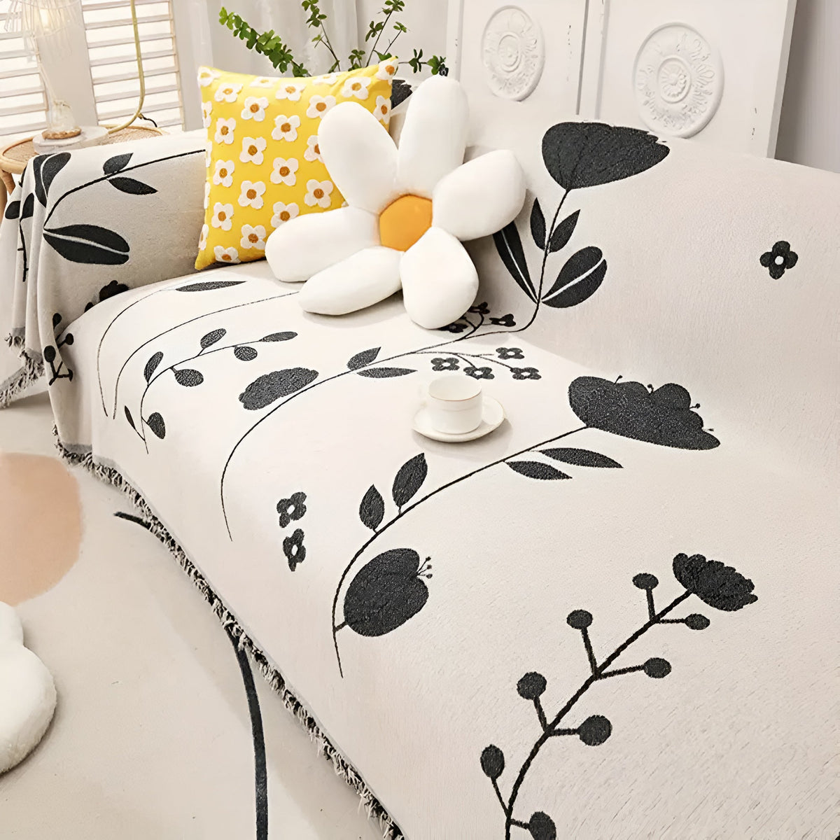 Chic Petal Reversible Sofa Protector