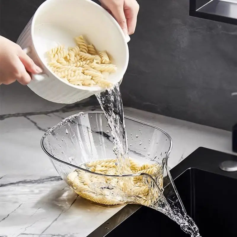 Innovative Kitchen Strainer for Effortless Cooking – Transparent