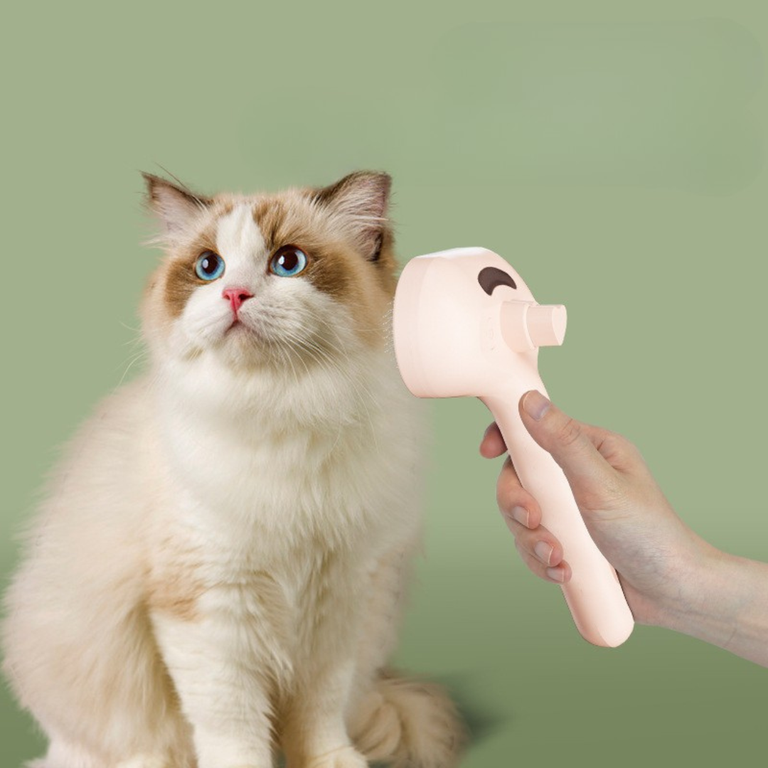 Steam Grooming Brush for Cats and Dogs - Gentle Pet Care Tool