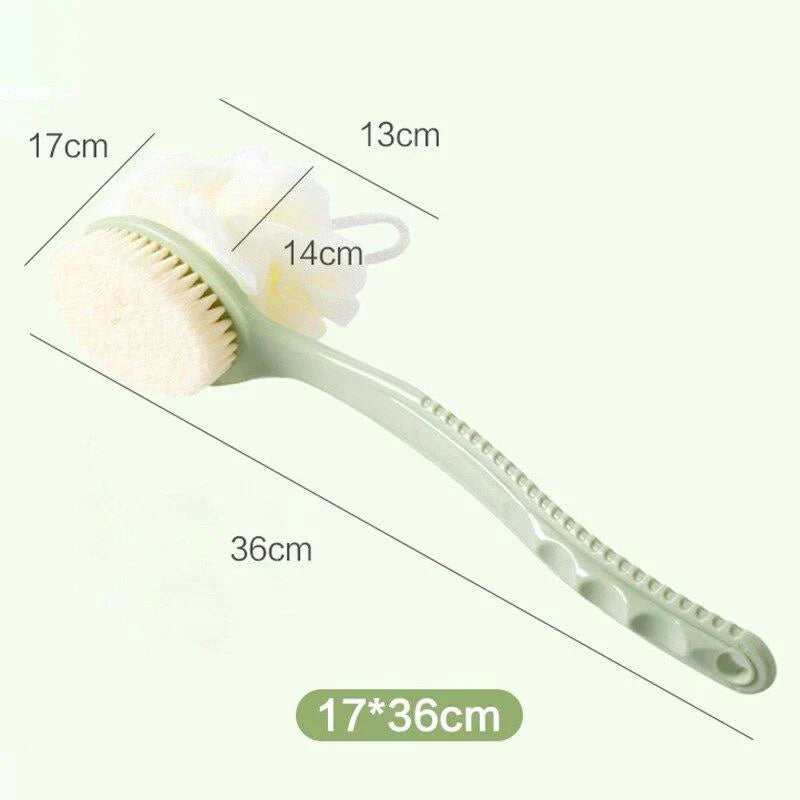 Dual-Function Long Handle Bath & Exfoliating Brush