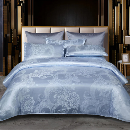 Luxury Satin Duvet Cover – Elegant Comfort and Style for Your Bedroom – Light blue