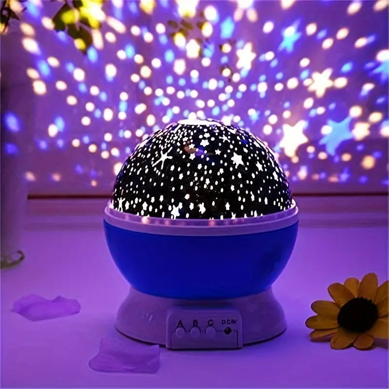 Night Lamp Projector with Music and Colorful Star Light Display