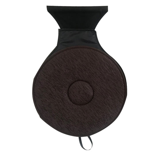 Rotating Seat Cushion with Lumbar Support - 360° Swivel – Coffee