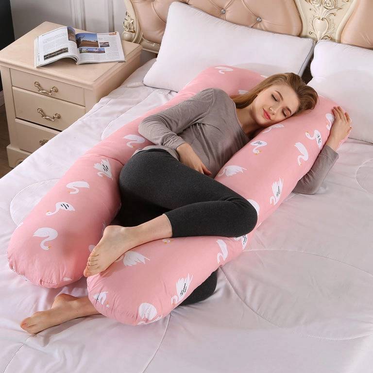 Comfortable Maternity Pillow, Waterproof Design – Pink